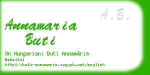 annamaria buti business card